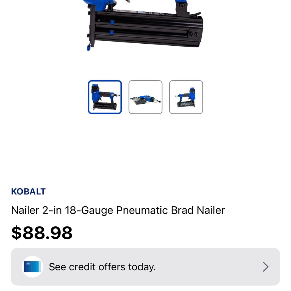Kobalt 23 pin nailer